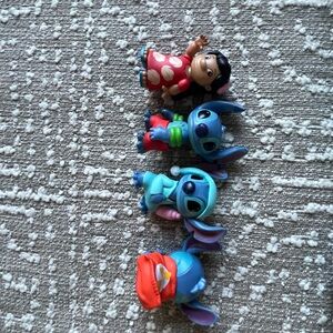 Disney Lilo & Stitch Mini Figure Set with Red, Blue, Green Accents